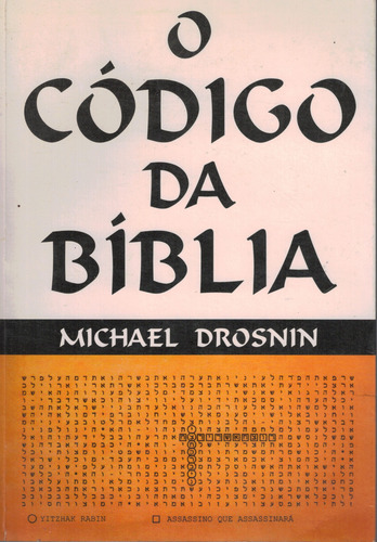 Livro O Código Da Bíblia - Michael Drosnin (Usado)