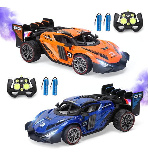 Funslane 2 Pack Coche De Deriva De Control Remoto Con Spray 