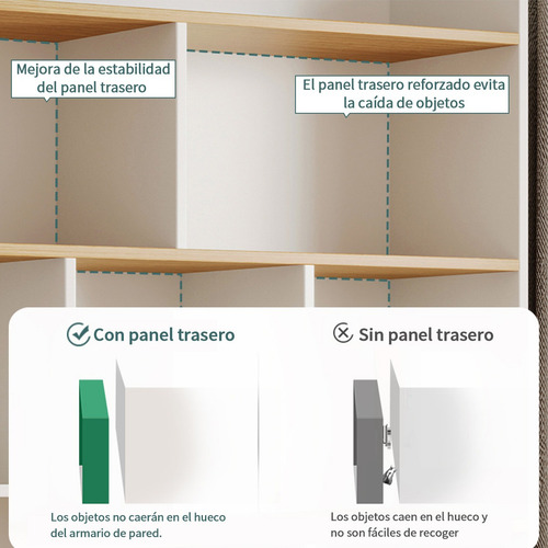 Estante Librero Madera Modernos Con 2 Cajones Y 2 Puertas Blanco