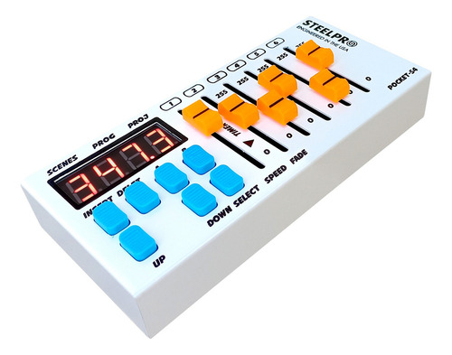 Controlador Dmx Profesional Luces Dj 54 Canales Steelpro Color Blanco