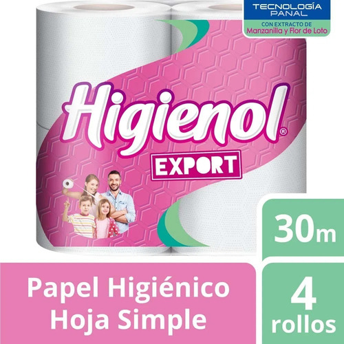 Papel Higienico Higienol Export Pack 12 Unid De 4x30m C/u