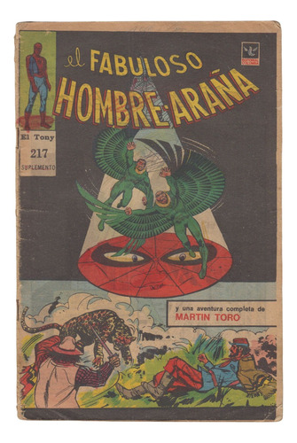 1968 Comic El Fabuloso Hombre Araña Suplemento El Tony 217 