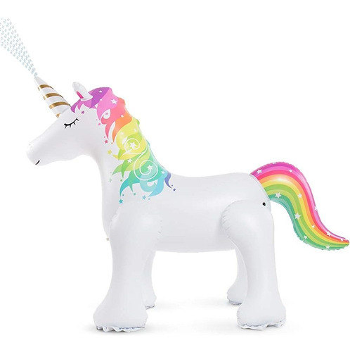 Jasonwell Unicorn Sprinkler Inflatable Unicorn Water Toys In