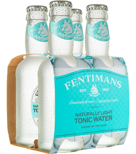 4 Pack Fentimans Premium Light Tonic Agua Tonica 200ml