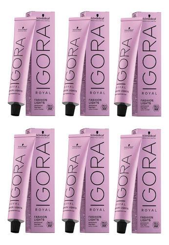 Combo 6 Tinturas Igora Fashion Lights - Schwarzkopf 60g