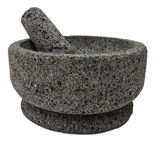 Molcajete En Forma De Copa Con Base De 20 Cm