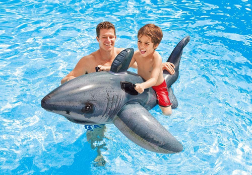 Bote Flotante Inflable White Shark Con Correa - Intex 57525
