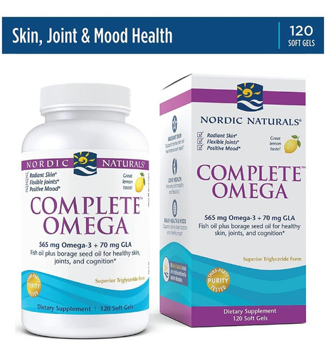 Nordic Naturals Complete Omega 565 Mg 120 Softgels Sabor Limón