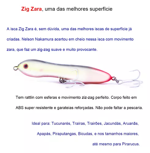 Isca Zig Zarinha Baby 80 Nelson Nakamura 8cm 9g – JLA PESCA