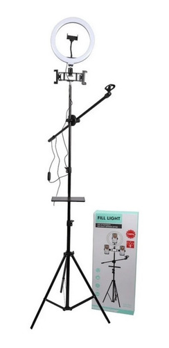 Aro Luz Led De 26 Cm + Trípode 2,5 Mt + Soporte Micrófono