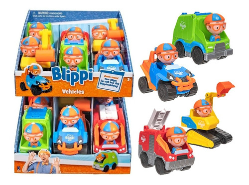 Blippi Mini Vehículos Originales, Muñecos .  Varios Diseños