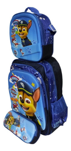 Mochila Primaria Paw Patrol Combo 3 Piezas.incluye Lonchera Y Lapicera (Reacondicionado)