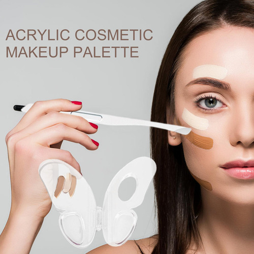 Qa Paleta Cosmética Acrílica Paleta De Maquillaje Bandeja