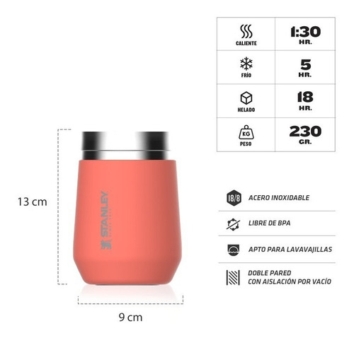 Imagen 2 de 3 de Vaso Térmico Stanley Everyday 296ml Acero Inoxidable