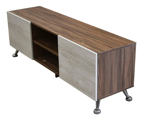 Mueble Tv, Italy, Centro De Entretenimiento, Elegante Hogare Color Parota\blanco Nordico