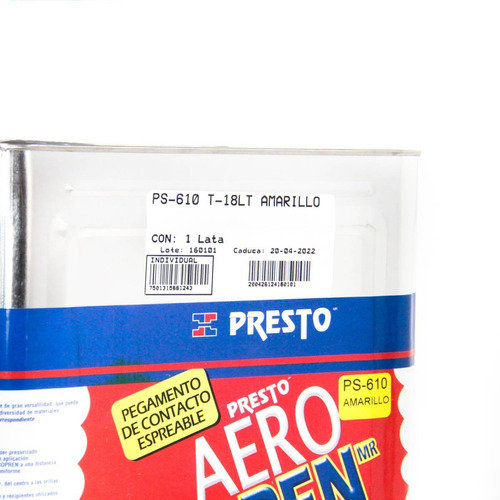 Pegamento Aeropren Espreable Presto Ps610 Lata 18lts