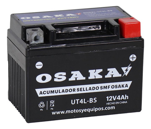 Acumulador Osaka Sellado Smf Ut4l-bs (yt4l-bs)