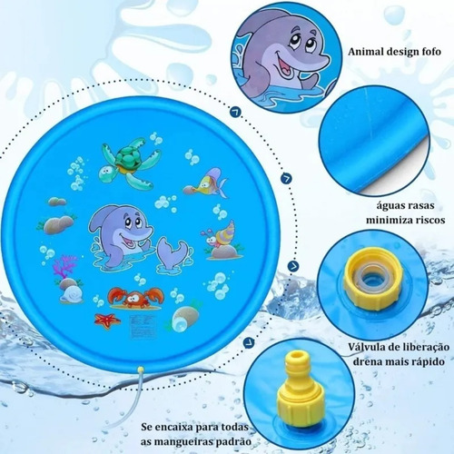 Aspersor Splashpad Esteira De Piscina Inflável Infantil 1.7m