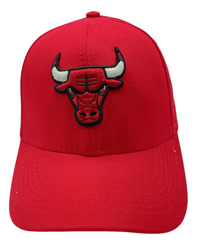 Gorra Visera Curva Equipos Diseño Deportes Calidad Premium Bull Red Classic Medida Única Ajustable Lisa