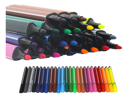 Set De Rotuladores Lavables Para Colorear  24 Colores Surtid