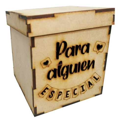 Caja 10x10cm San Valentin Con Tapa