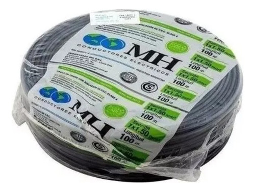 Cable Unipolar 1.5 Mm2 Mh - Rollo X 100mts Normalizado Negro