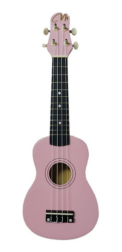 Ukelele Soprano Magma Rosa Brillante Con Funda