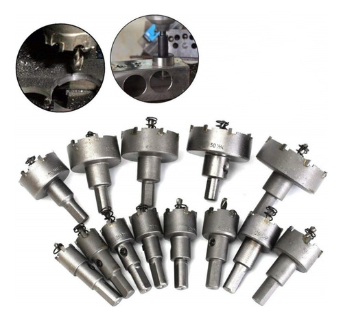 13 Brocas Sierras Corta Circle Metal 16-53 Mm Hss Acero Inox