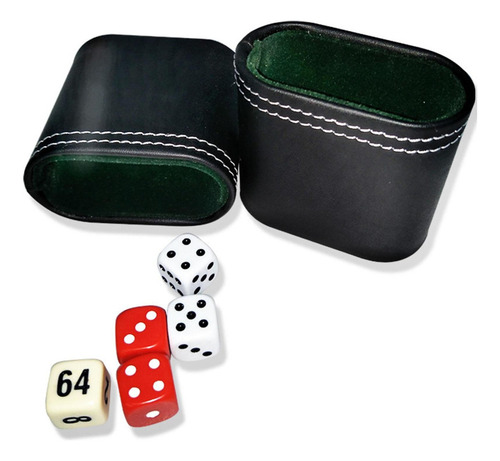 Juego De Dados De Mano De Taza De Dados De Cuero Profesional