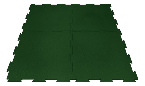 Piso De Caucho Reciclado Antiderrapante 6m2 Uso Rudo (24 Pz) Verde Oscuro