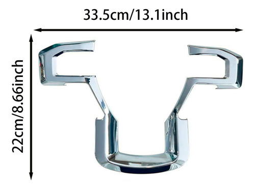 Embellecedor Volante Moldura Cromo P/ Ford F150 2015-20 Lobo