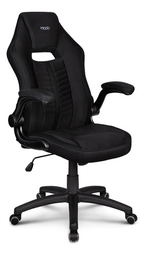 Cadeira Gamer Moob Force Braços Ajustáveis Função Relax Cor Preto Material do estofamento Couro