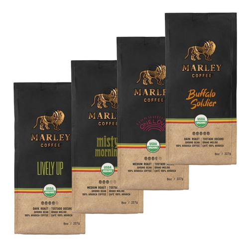Imagen 1 de 9 de Café Marley Coffee Molido 227g 4 Unidades