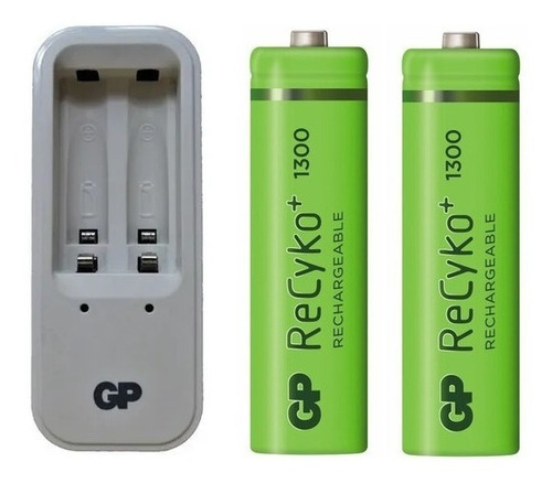 Pilas Baterias Aa 1300 Mah  Recargable Con  Cargador  Gp