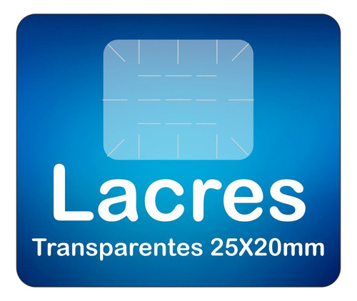 Lacre Transparente Labelgrafi Super Picotado 25x20mm  2000un
