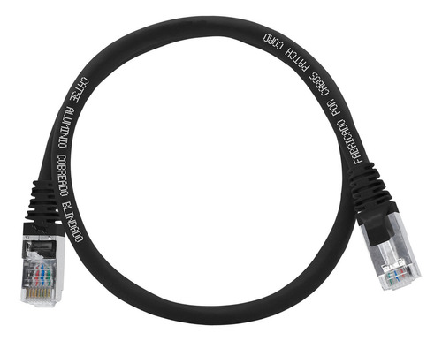 Cabo Para Internet Cat5e Blindado 50cm Preto Kit 20 Un