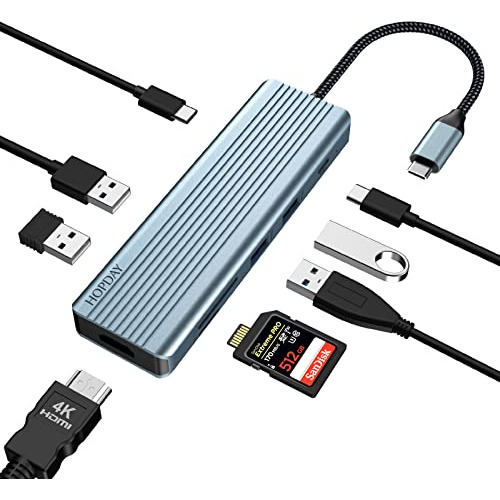 Hub Usb C Para Macbook Pro/air Dell Surface Pro Hp Lenovo