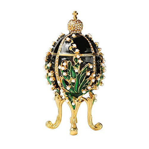 Caja De Baratija De Joyería De Huevo De Fabergé Clásica Pint