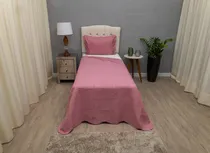 Comprar Cobre Leito Solteiro Colcha Infantil Microfibra 2 Peças Luxo Cor Cobre Leito Versalhes Rosa Kit Colcha Cama Box