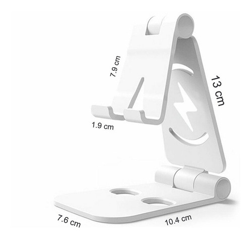 Soporte Universal Plegable Antiderrapante Tablet Celular Color Blanco