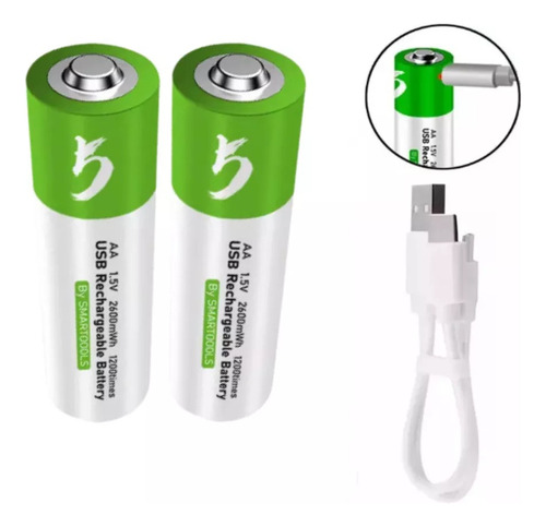 Pilas Recargables Deleex Aa 1.5v Usb Aa Cilíndrica