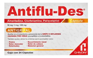 Antiflu Des, Antigripal 24 Cápsulas, Clorfenamina,