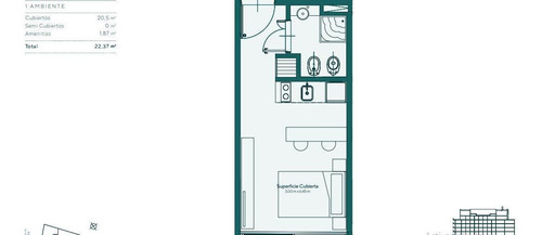 Imagen 16 de 17 de Departamento - Caballito Norte 1 Ambiente Ideal Renta Futura O Espacios De Coworking