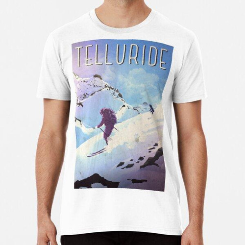 Remera Ski Telluride Colorado Travel Art Algodon Premium