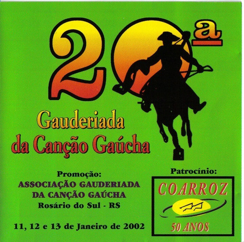 Cd - Festival Gauderiada Da Canção Gaucha - 20ª Edição