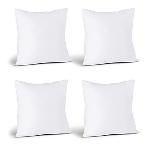 Set De 4 Cojines Decorativos Inserto De 45x45 Cm Para Cama