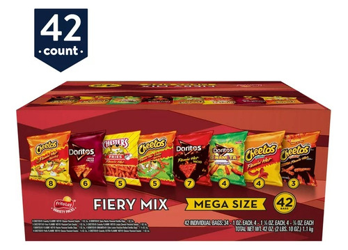 Papitas Americanas Frito-lay Flamin Hot Caja Con 42 Pz