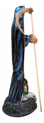 Santa Muerte 1 Metro De Altura En Color Azul Ritualizada