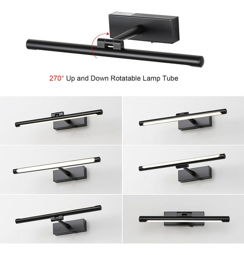 Opmre Moderno Led Cuadro De Luz Regulable 12,6 Negro...