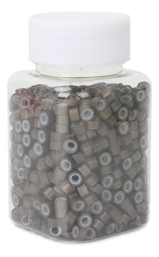 Niaconn 2500pcs Microlink Beads For Hair Extensions, 5mm Sil